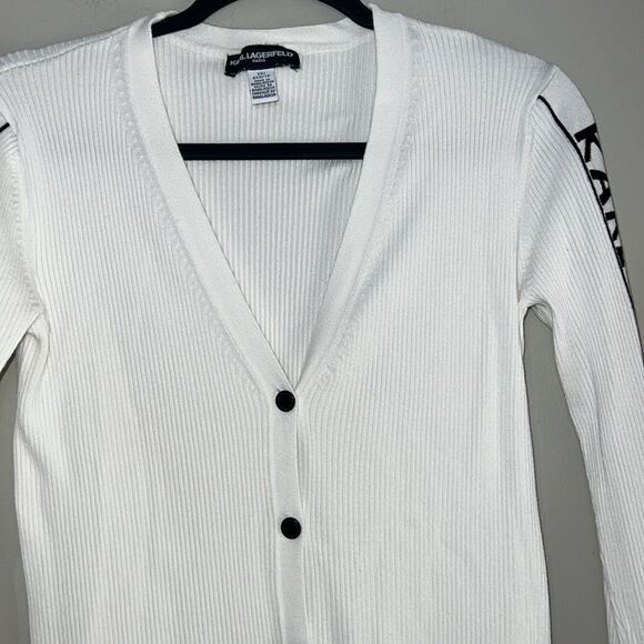 KARL LAGERFELD PARIS CARDIGAN SWEATER - Picture 5 of 8